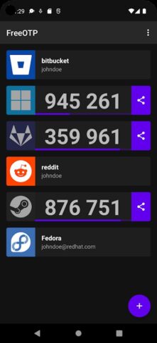 FreeOTP Authenticator — скриншот 4
