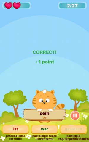 Немецкие неправильные глаголы для Android — скриншот 5