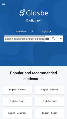Glosbe Dictionary для Android — скриншот 1
