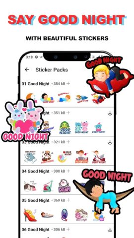 GoodNight Sticker For Whatsapp для Android — скриншот 2