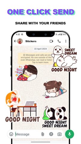 GoodNight Sticker For Whatsapp для Android — скриншот 3