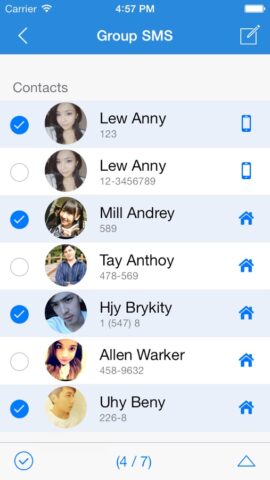 Group Text Free －Send SMS,iMessage,Email Message In Batches Fast для iOS — скриншот 1