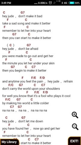 Guitar Chord Transposer Simple для Android — скриншот 2