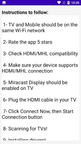 HDMI connector screen cast tv для Android — скриншот 3