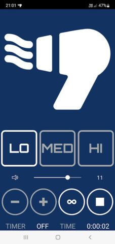 Звуки фена — белый шум для Android — скриншот 1