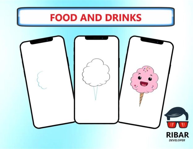 Как рисовать еду и напитки для Android — скриншот 4