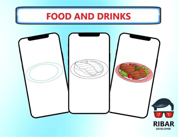 Как рисовать еду и напитки для Android — скриншот 5