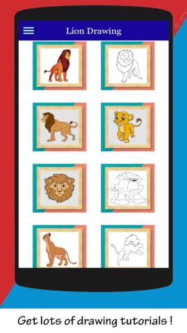 Как легко нарисовать льва для Android — скриншот 1