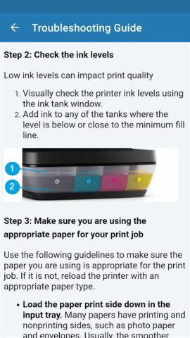 Hp ink tank 315 printer guide для Android — скриншот 2