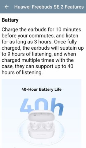 Huawei Freebuds SE 2 Guide для Android — скриншот 5