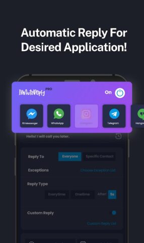 IM Auto Reply для Android — скриншот 3