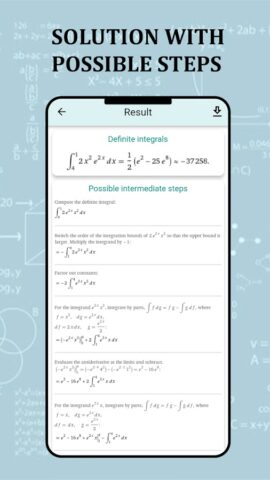 Integral calculator with steps для Android — скриншот 4