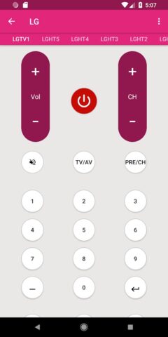 LG Universal Remote для Android — скриншот 5