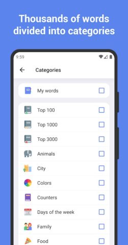 Корейский язык: учить слова для Android — скриншот 2