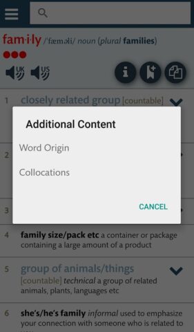 Longman Dictionary of English для Android — скриншот 5