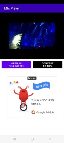 MTS Video Player & Converter для Android — скриншот 2