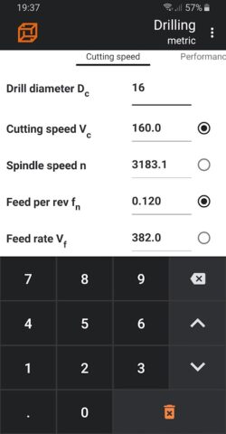 Режимы резания для Android — скриншот 5
