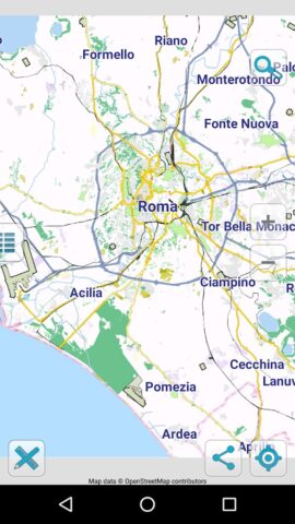 Карта Рим офлайн для Android — скриншот 1