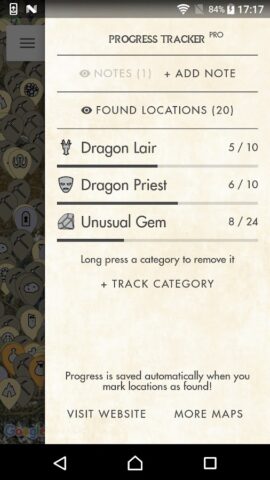 MapGenie: Skyrim Map для Android — скриншот 5