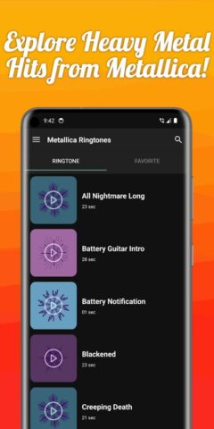Metallica ringtones для Android — скриншот 2