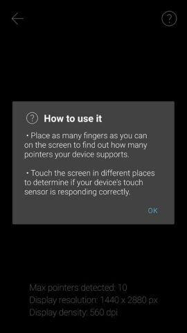 MultiTouch Test для Android — скриншот 4