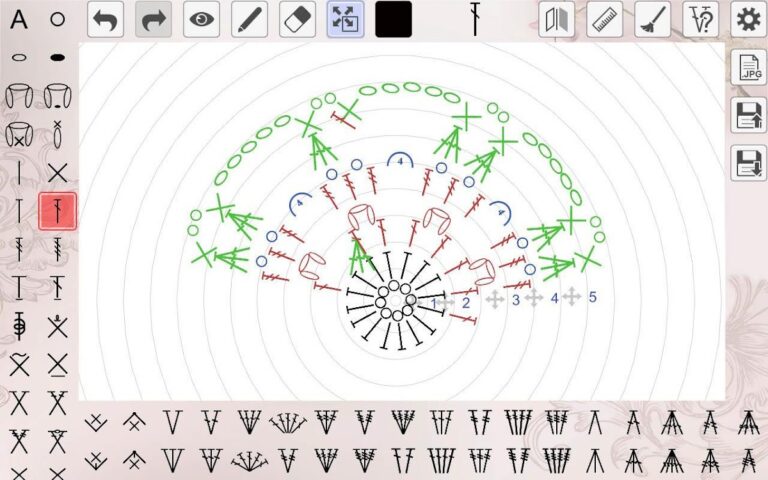 Конструктор вязания крючком для Android — скриншот 1