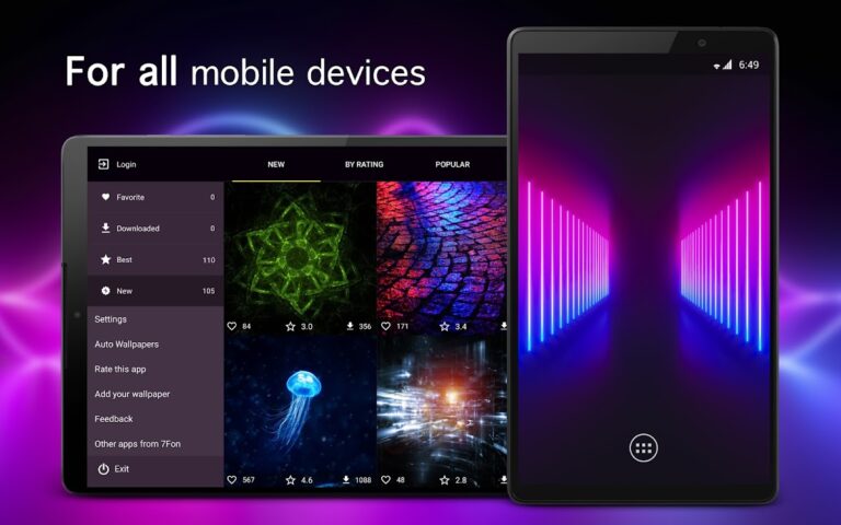 Неоновые обои | Неон от 7Fon для Android — скриншот 5