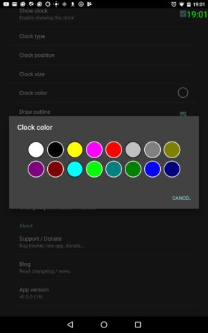 OnScreenClock для Android — скриншот 2