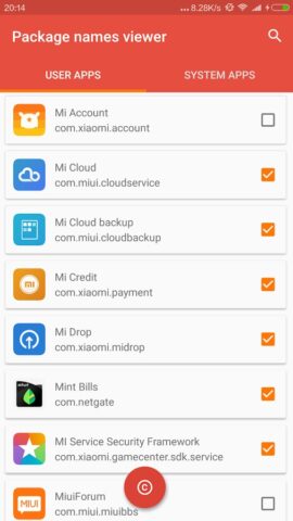 Package Name Viewer для Android — скриншот 2