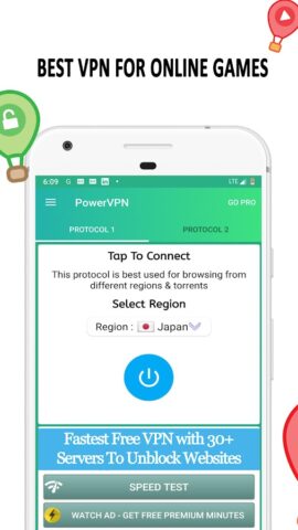 Power VPN — быстро и безопасно для Android — скриншот 3