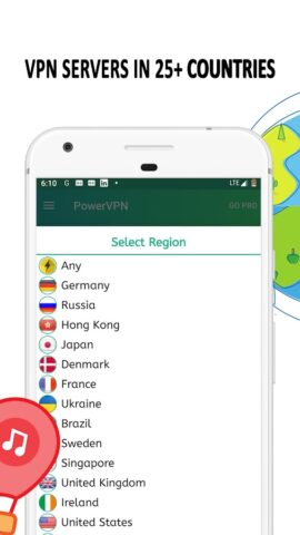 Power VPN — быстро и безопасно для Android — скриншот 4