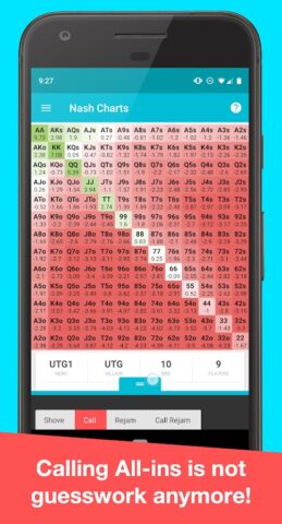 Preflop+ Poker GTO Nash Charts для Android — скриншот 1