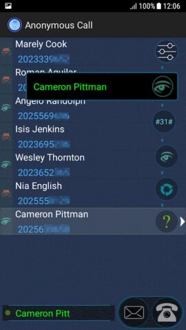 анонимный звонок для Android — скриншот 1