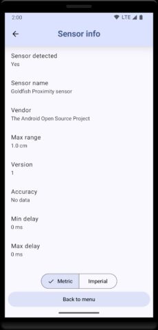 Proximity sensor test/check для Android — скриншот 5