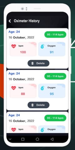 Pulse Oximeter Rate Tracker для Android — скриншот 5