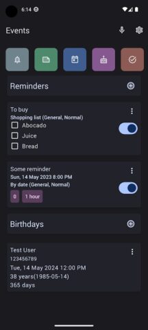 Reminder для Android — скриншот 1