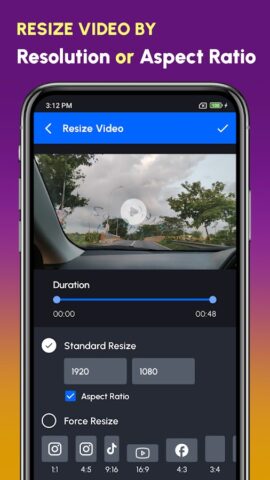 Resize Video, Compress & Crop для Android — скриншот 2