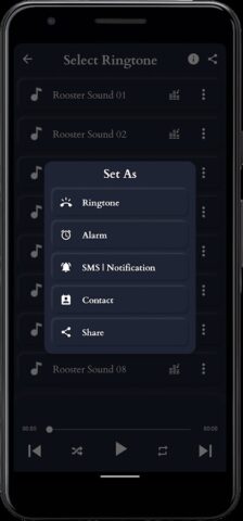 звуки петуха для Android — скриншот 3