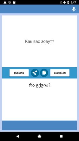 Русско-Грузинский Переводчик для Android — скриншот 4