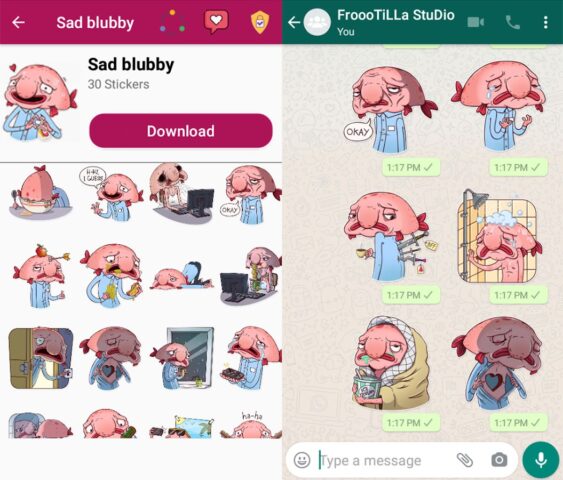 Грустные стикеры — WAStickers для Android — скриншот 3