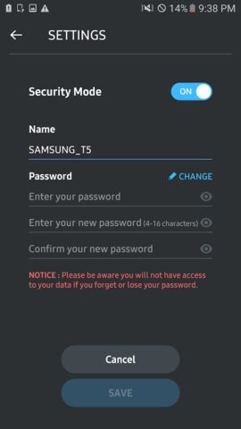 Samsung Portable SSD для Android — скриншот 4