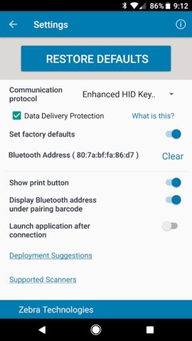 Scan-To-Connect (STC) Utility для Android — скриншот 2