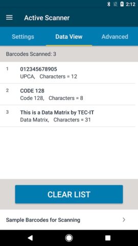 Scanner Control App для Android — скриншот 3