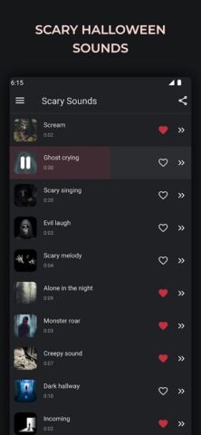 Страшные звуки ужаса для Android — скриншот 1