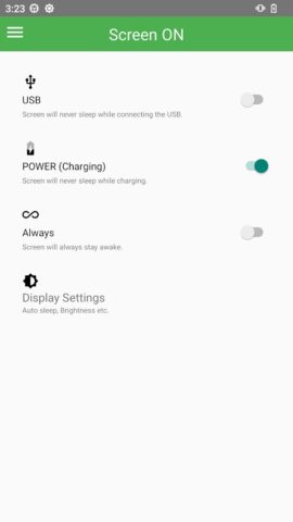 Экран включен для Android — скриншот 2