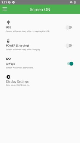 Экран включен для Android — скриншот 4