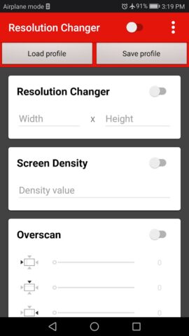 Screen Resolution Changer: Dis для Android — скриншот 1