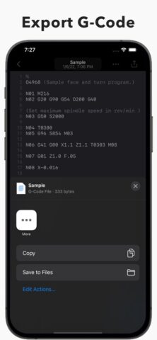 Sequence :: G-Code editor, CNC для iOS — скриншот 5