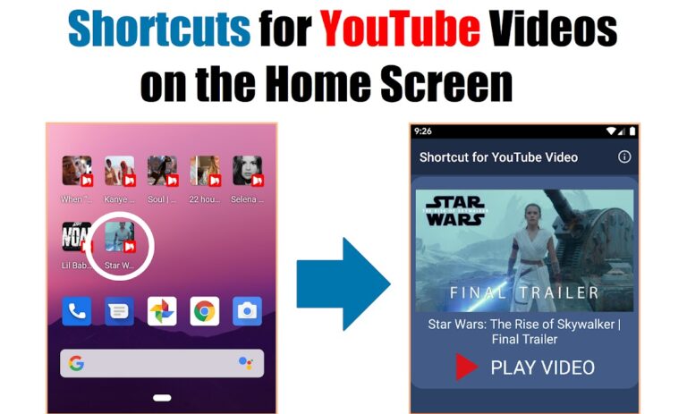Shortcut for YouTube для Android — скриншот 1