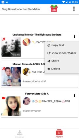 Sing Downloader for Starmaker для Android — скриншот 4